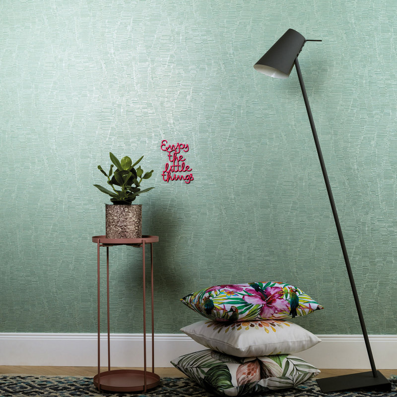10.05m x 53cm Textured Matte Wallpaper Roll, Light Blue