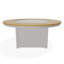 Table de feu 54 po ronde en polymère rustique avec tablette au propane-109665437