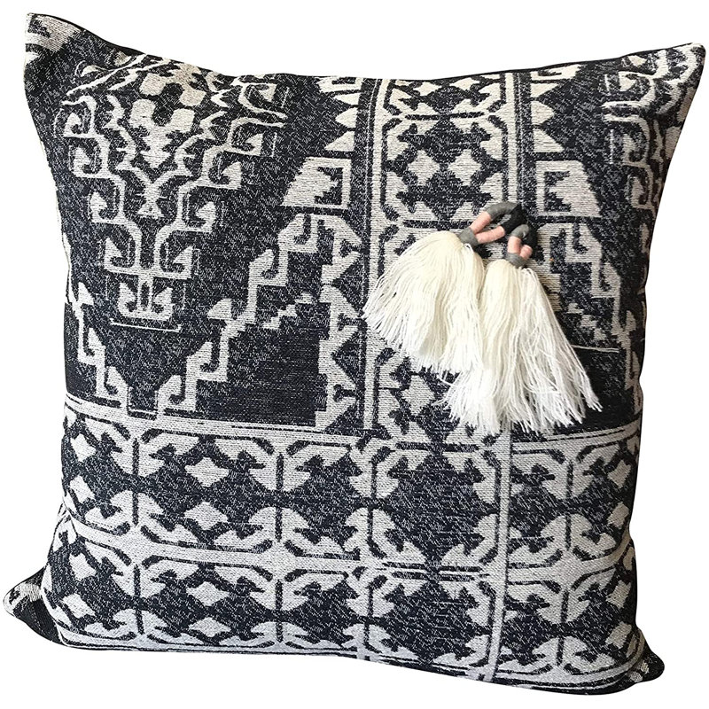 Housse de coussin carré en coton