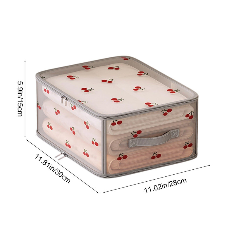  Bacs de rangement pliables, organisateurs de placard à motifs de cerises et rangement, boîtes de rangement de vêtements, sacs de rangement, paniers de rangement pour couverture, édredon, oreiller, literie