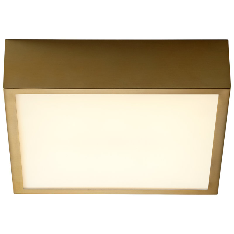 Pyxis Acrylic LED Flush Mount, Aged Brass