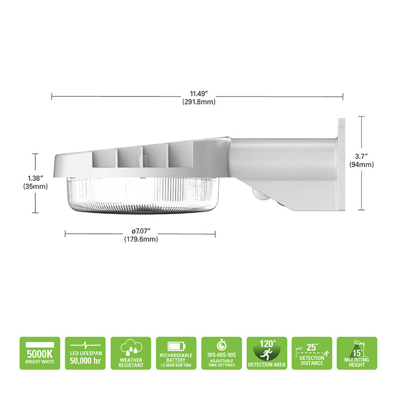 1 - Head LED Dusk to Dawn Outdoor Security Area Light with Motion Sensor