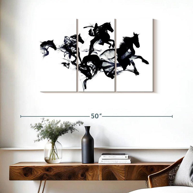 Black Horses, 24" H x 38" W