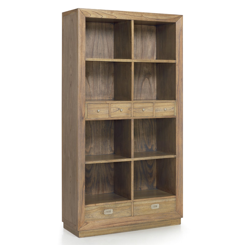 Merapi 190 cm H x 100 cm W Solid Wood Standard Bookcase