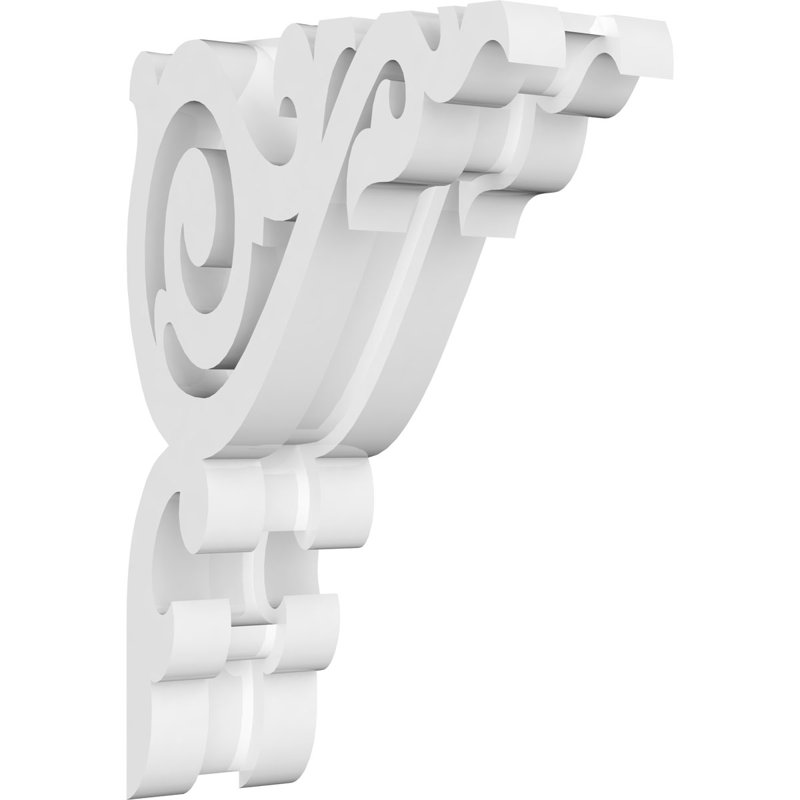 Corbeau en PVC de qualité architecturale Baile, H 6 po x l 4 po x P 1,875 po