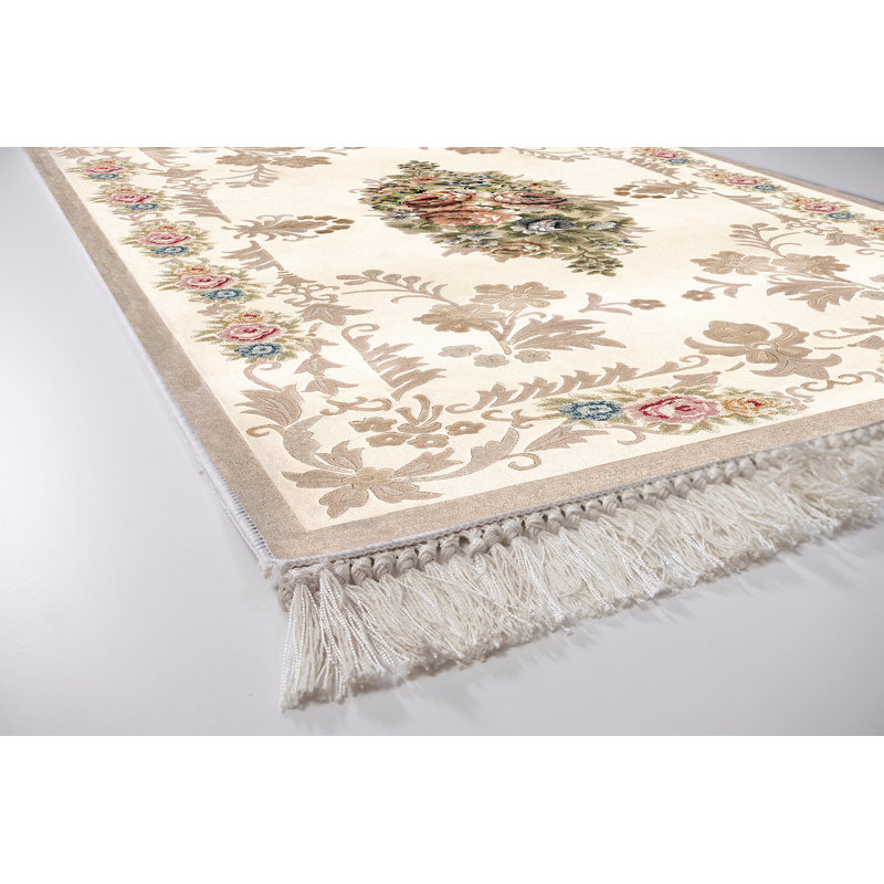 Ensemble de tapis rectangulaires en polyester tissé à la machine beige / gris Beaton