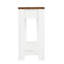 Console en bois de pin de 63 po avec 4 tiroirs et 1 tablette inférieure pour le vestibule de 63 po (blanc antique + plateau brun)