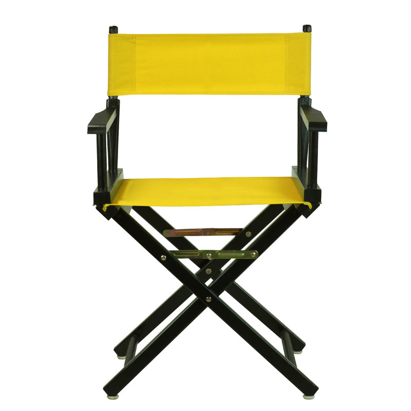 Chaise de réalisateur pliante 18 po, Noir, noir, noir, noir, Or