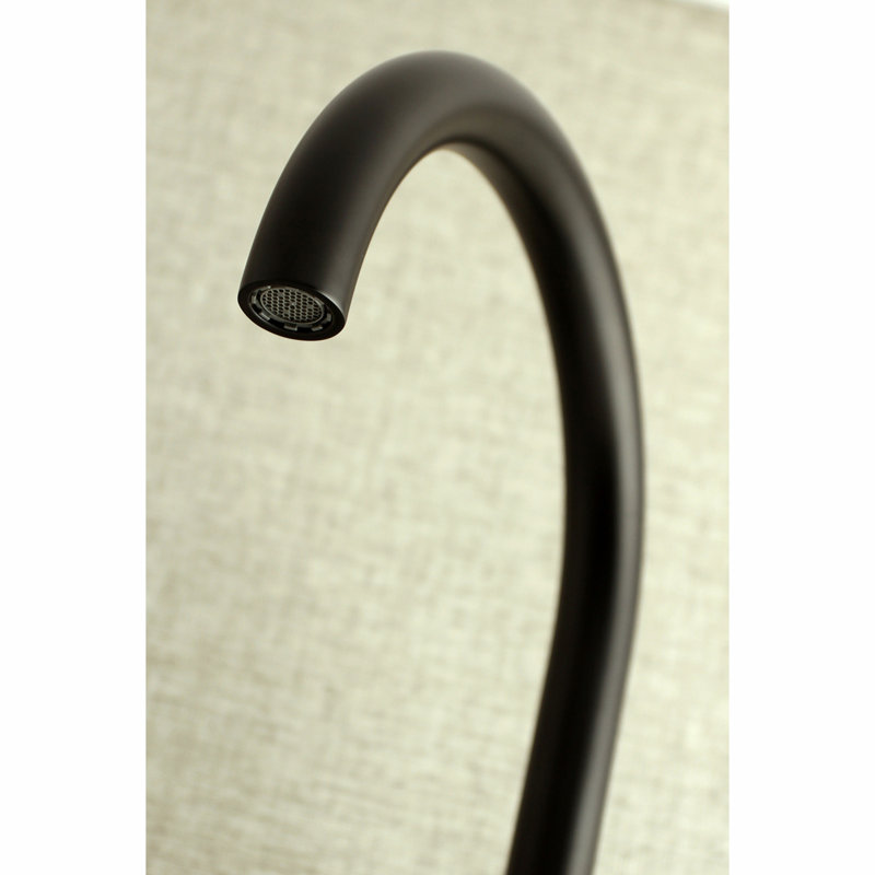 Kingston Brass Concord Double-Handle 2-Hole Wall-Mount Bridge Kitchen Faucet, Polished Nickel