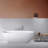 68.9 Inch Freestanding Solid Surface Soaking Bathtub