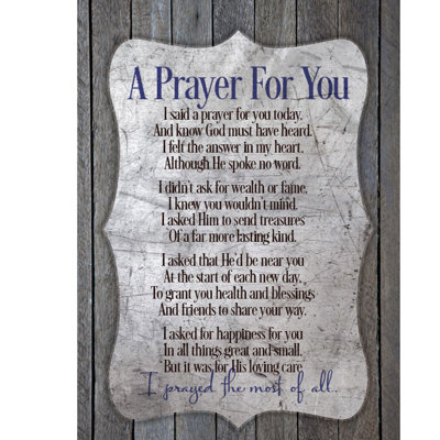 " A Prayer For You "