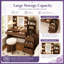 Meuble-lavabo avec miroir cannelé à DEL Maryanna-2135504031
