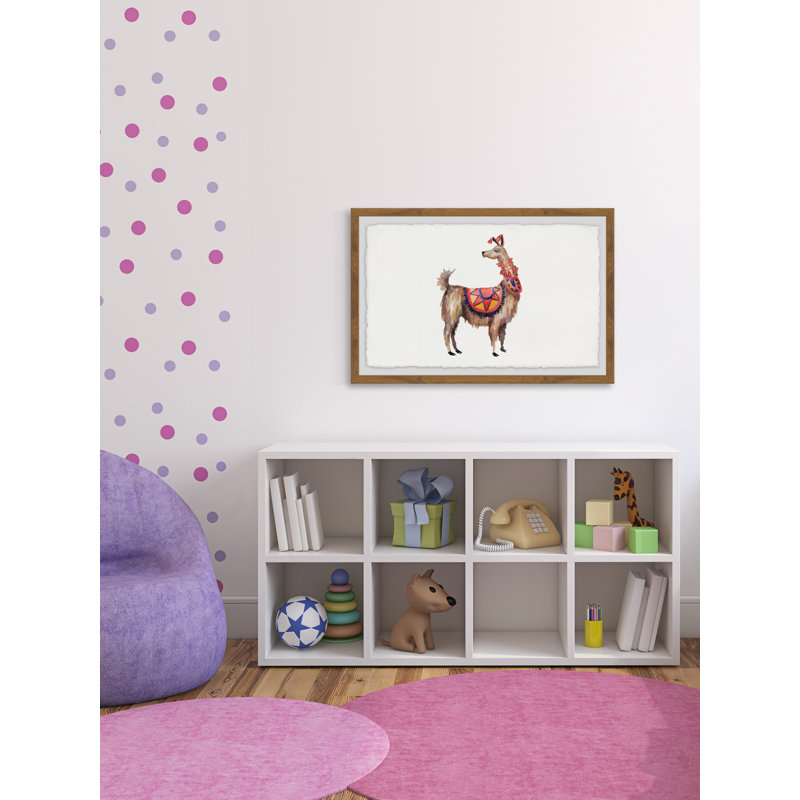 «Trendy Llama», reproduction encadrée, H 12 po x l 18 po x P 1,5 po