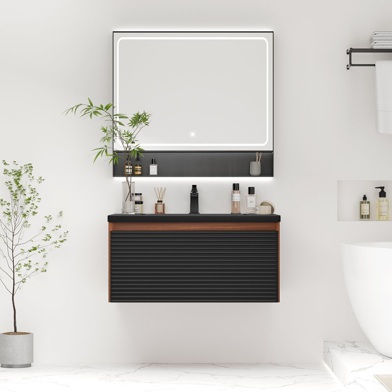 Base de meuble-lavabo simple mural seulement, 30''
