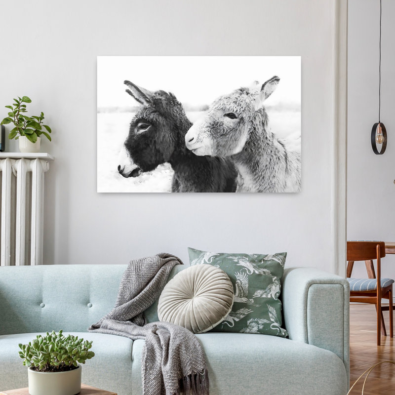 «Donkey Love», art mural contemporain abstrait, H 24 po x l 36 po