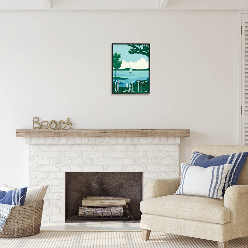 Au-505, estampe numérique sur le lac, paysage moderne, impression, H 20 po x l 16 po x P 1,5 po, Noir
