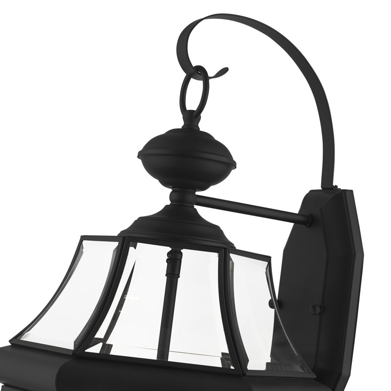 Lanterne murale d'extérieur Alexavier, H 22,5 po x l 12,5 po x P 11,75 po, Noir