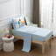 Ensemble de literie pour tout-petits 4 pièces pour bébé garçon, véhicule utilitaire, imprimé, comprenant un édredon, un drap plat, un drap-housse et une taie d'oreiller, bleu clair