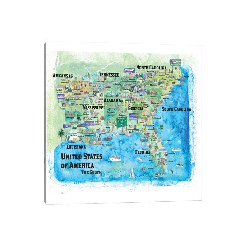 USA, Southern States Travel by Markus & Martina Bleichner - Wrapped Canvas Print, 45.72 cm H x 45.72 cm W x 1.91 cm D