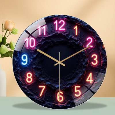 Horloge murale en verre 12 po