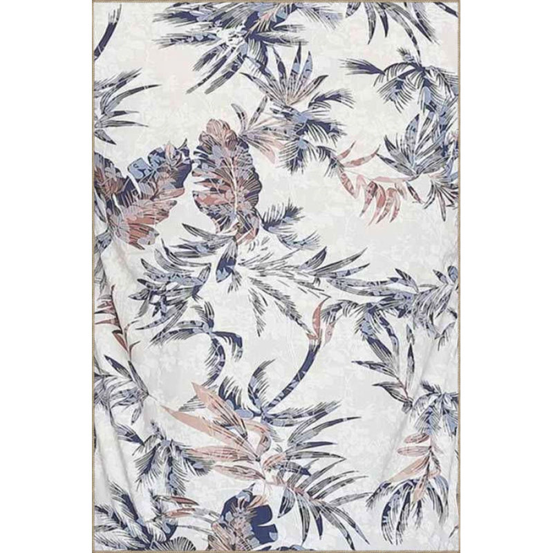 Tapis tissé à base botanique et lavable, Carré 3 pi 11 po