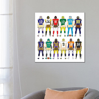 Football Butts - Wrapped Canvas Print