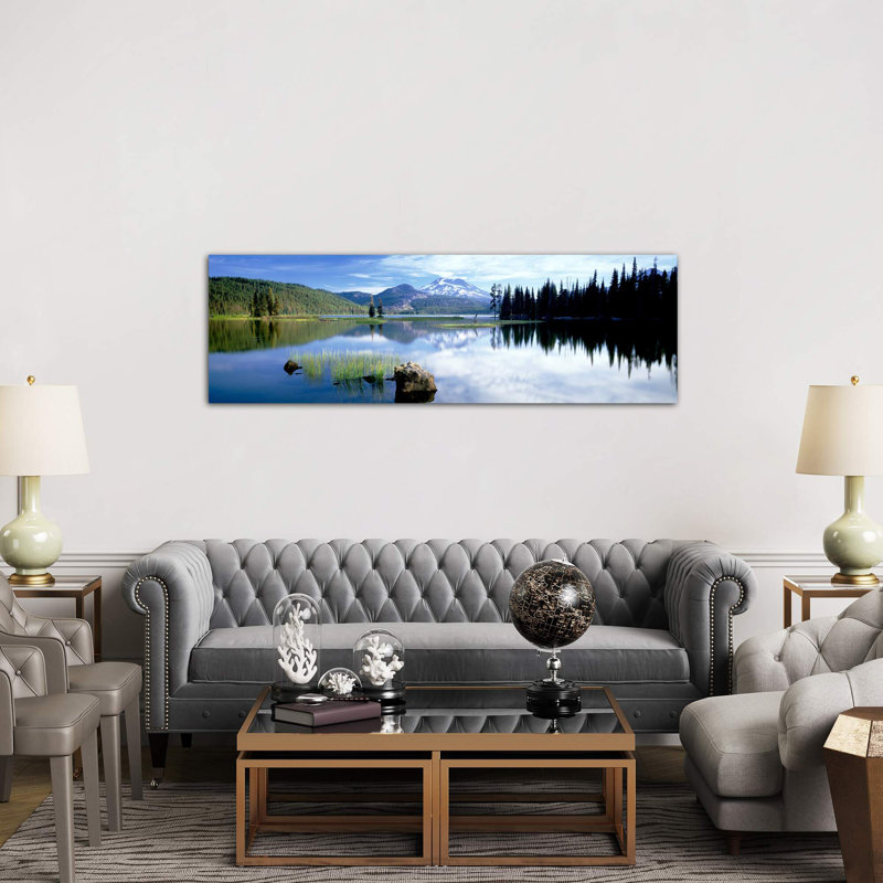 Cascade Mountains, Oregon, Usa 1 Piece Wrapped Canvas Panoramic Wall Art, 121.92 cm H x 40.64 cm W x 3.175 cm D