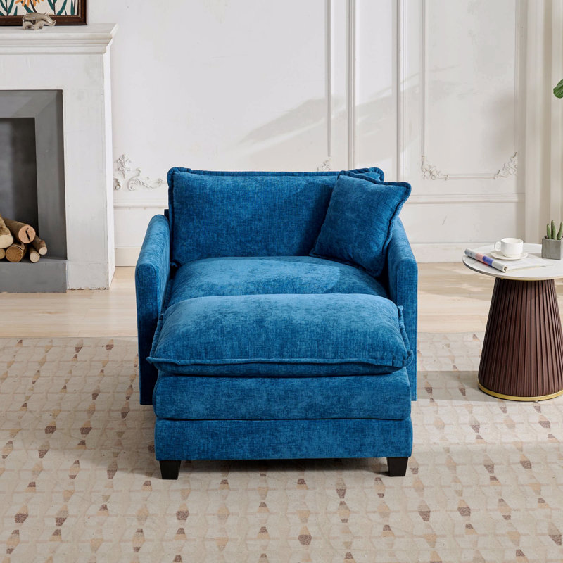 Divan-lit Cloud seulement, canapé modulaire moderne, Bleu