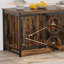 Meuble télé 71 pouces pour 2 chiens, cage décorative en bois pour chien avec support télé pour grands et petits chiens-1575570504