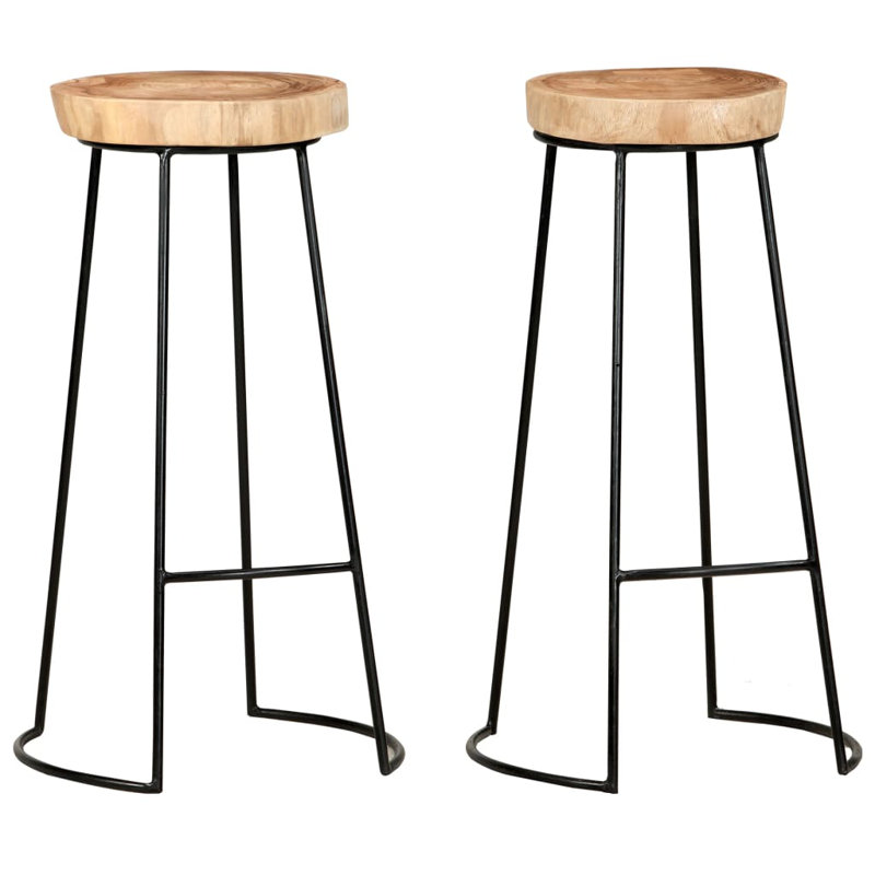 Bar Stools Solid Acacia Wood