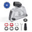 Capot anti-poussière de coupe pour meuleuses d'angle, carter de meulage d'angle universel de 4 à 5 po avec 6 rondelles de serrage et meule diamantée de 5 po, profondeur de coupe réglable, raccorder à l'aspirateur