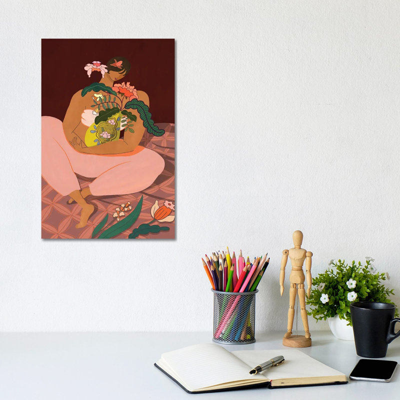 Plant Mama by Arty Guava - Wrapped Canvas Painting, 20.32 cm H x 30.48 cm W