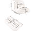 Lit confortable pour chien, 5 positions réglables, chaise peu encombrante rose, structure en métal