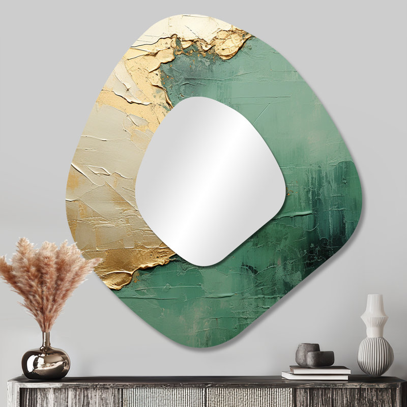 Or et vert, peinture fusion II, 35 po x 31 po