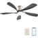 52 Inch Ceiling Fan With Dimmable 3 Colours Led Light Reversible Noiseless Dc Motor Smart App Remote Control