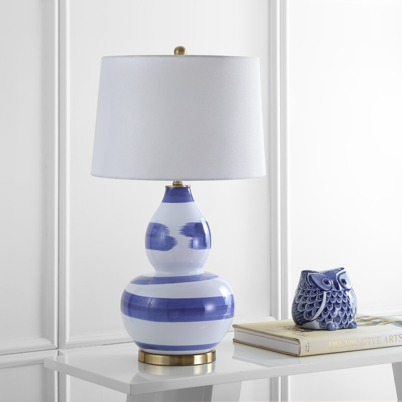 Pecora Ceramic Table Lamp, Blue / Gold