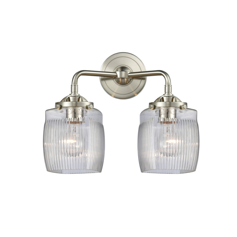 Éclairage pour meuble-lavabo 2 lumières Mireya, DEL, Nickel satiné brossé