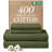 100% Cotton Sheet Set, 400 Thread Count Hotel Luxury Bedding, Soft & Breathable Bed Sheets, 4 Piece Set-103254606-103254601