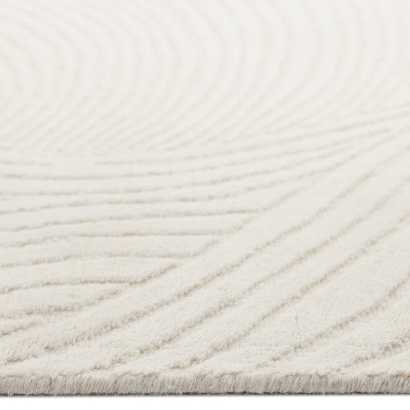 Ayr Handmade Wool Area Rug, Ivory, Runner 2'6" x 8'