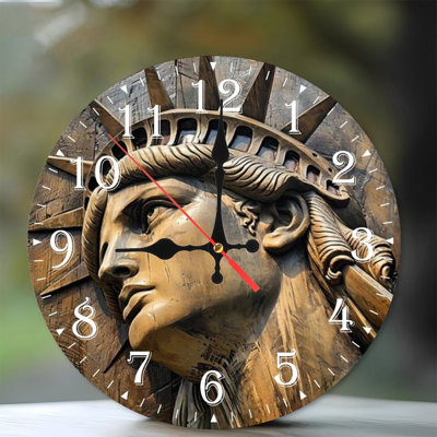 Horloge murale en bois 10 po, mouvement silencieux, à piles (piles AA non incluses), décor artistique, parfait pour les décorations