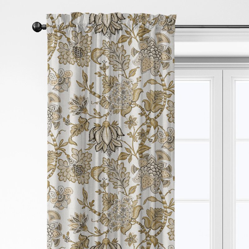 Ensemble de 2 rideaux en coton avec passe-tringle Bronte, L 50 po x L 108 po