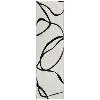 Mirelle White Washable Indoor-Outdoor Rug - 