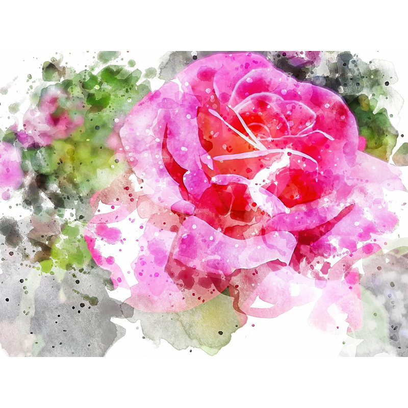 Floral 0824 Print by Chamira Young, Black Framed Paper, 17.25" H x 21.25" W