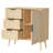 Bedroom Wood Dresser Storage - 3 Drawers, Adjustable Shelf Option, Build Quality, Effortless Assembly Cabinet For Organization Shelf, Strong & , Easy Steps