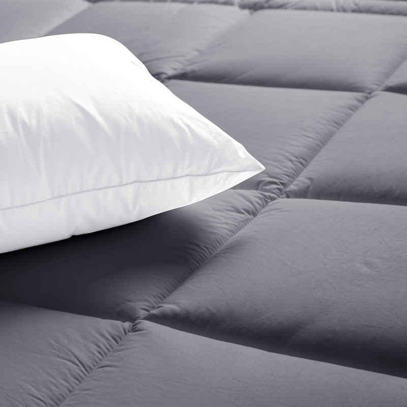 All Season Down Alternative Comforter Microfiber Duvet Insert with Corner Tabs, Queen/Full, Gray