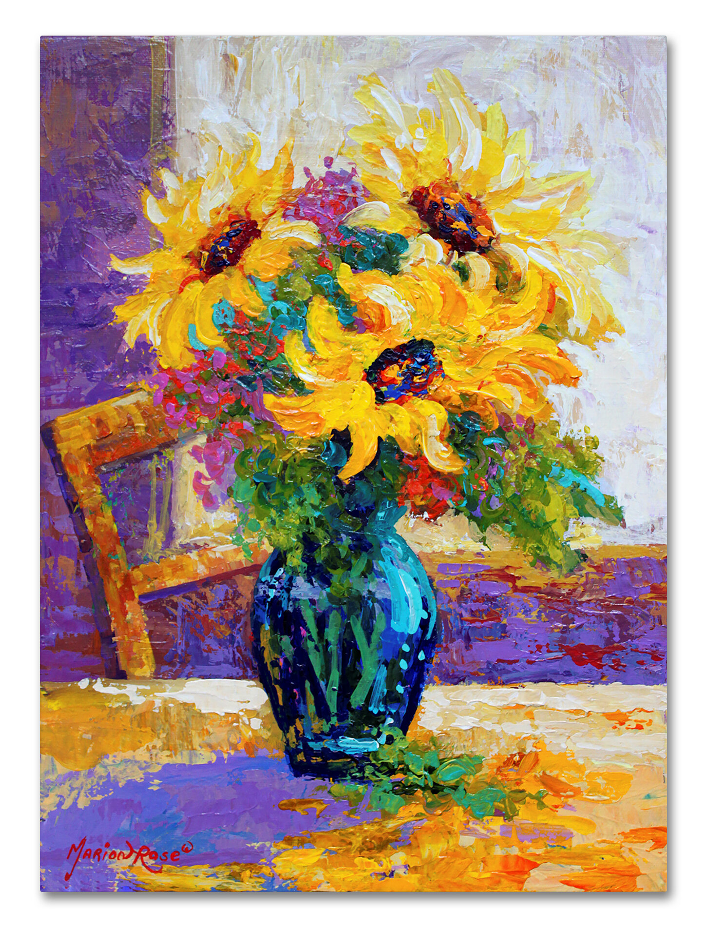 Trademark Art Marion Rose Floral Study On Canvas by Marion Rose ...