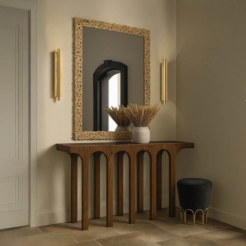 Brint Console Table, Brown, 31" H x 70" W x 18" D