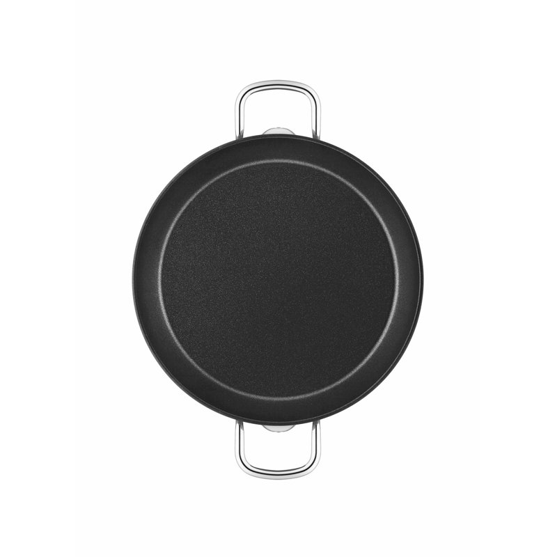 East Urban Home Erin Pot standard en aluminium avec couvercle, 24 cm, Noir