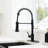 JS Pull Out Kitchen Faucet with Deck Plate 2 Spray Modes-86643949