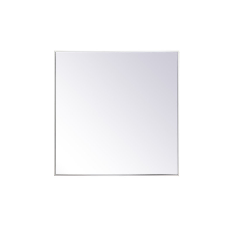 Sabine Metal Rectangle Wall Mirror, 36" x 36", White